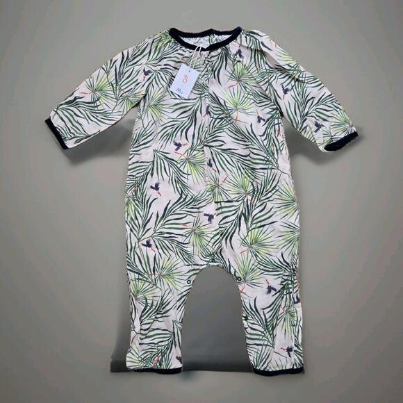 OSO & ME Tropical Jumpsuit Overalls 2T NEW!! Palm Beach Summer - Picture 1 of 6